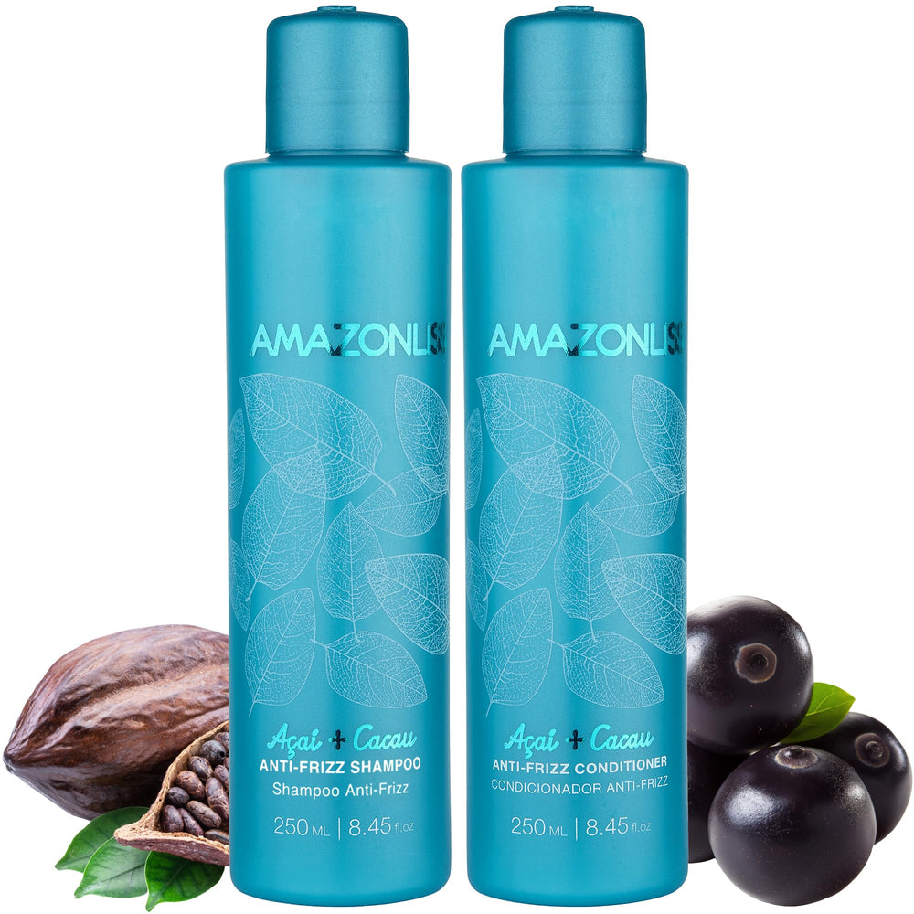 Scotch-Brite Amazonliss shampoo bottle showing smoothing and moisture for daily care.