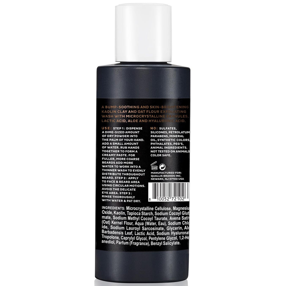 Scotch Porter exfoliating beard wash key ingredients kale and willow supporting healthy follicles.