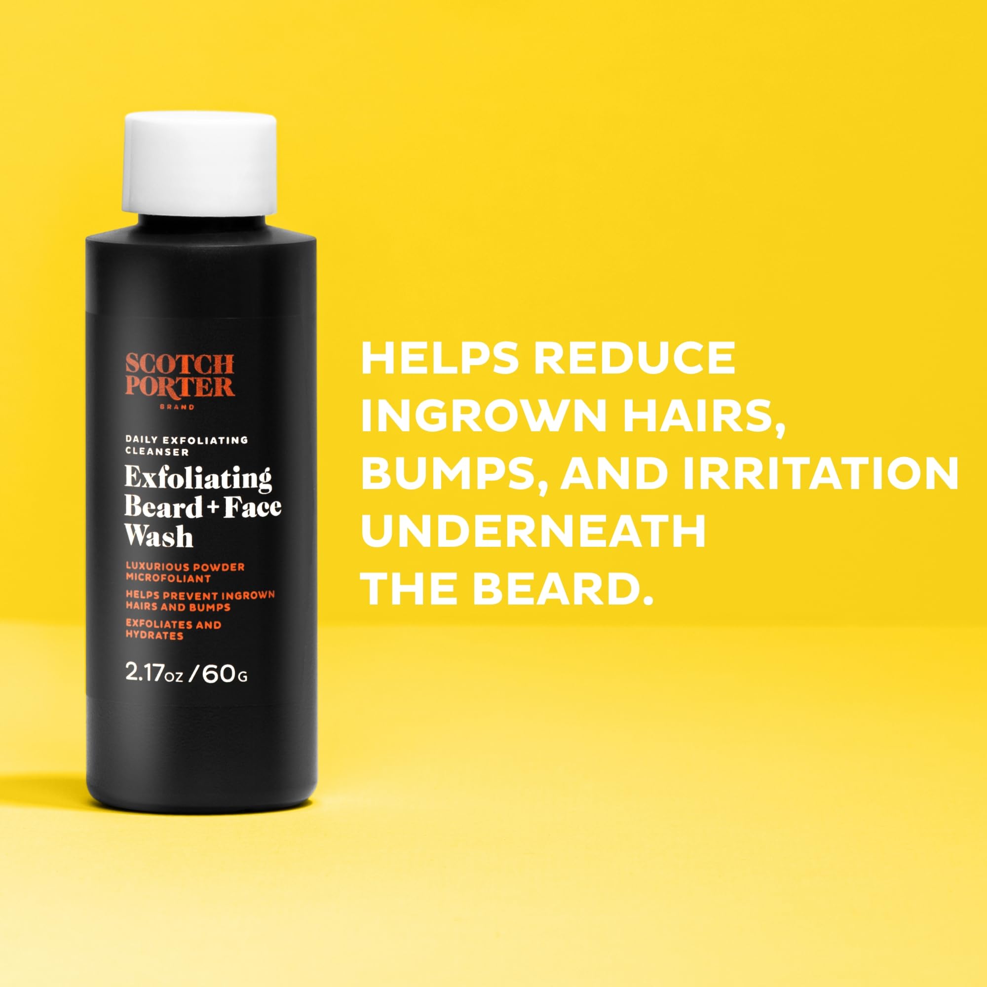 Scotch Porter exfoliating beard wash vegan formula free from parabens and sulfates.