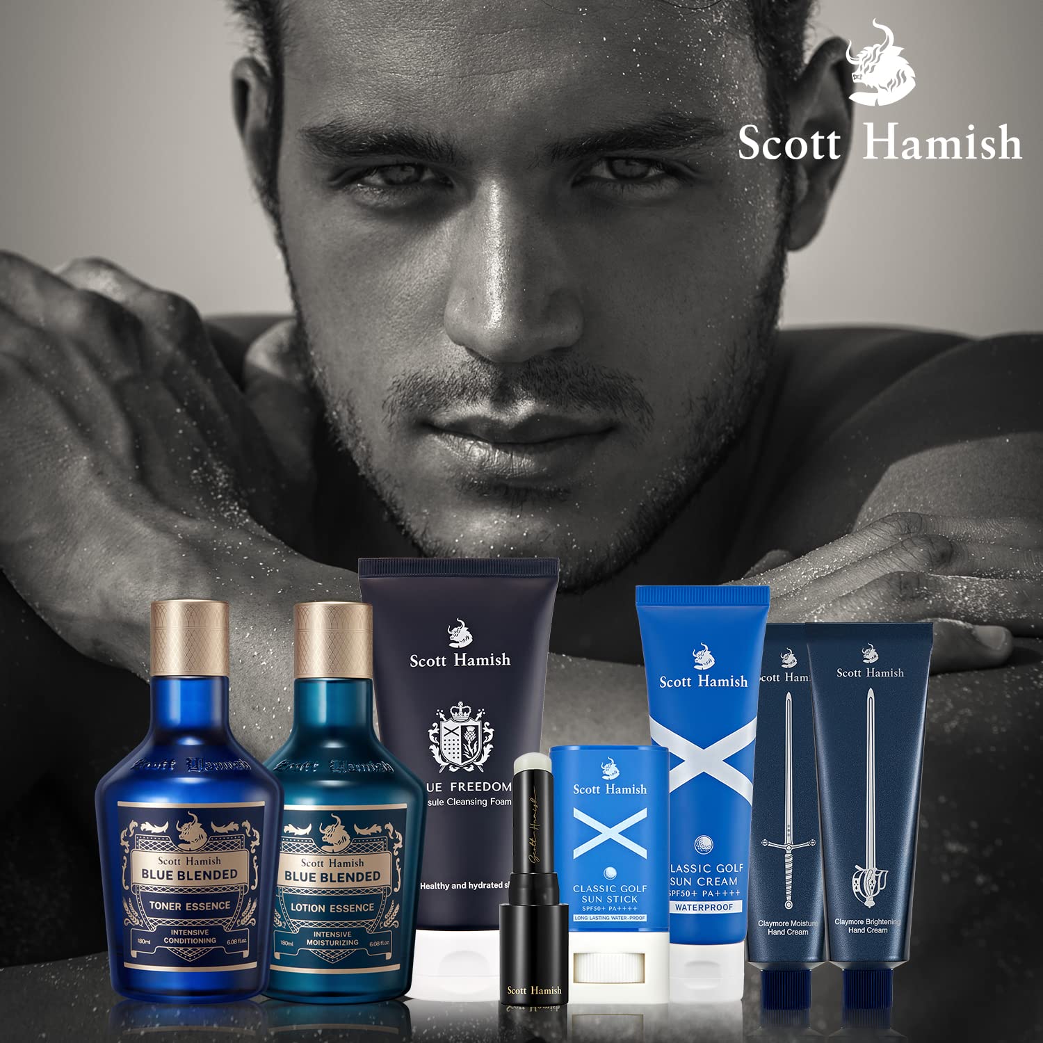 Scott Hamish Blue Blended Set grooming routine visual guidance