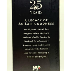 Scottish Fine Soaps Au Lait milk motif display highlights the luxe design.