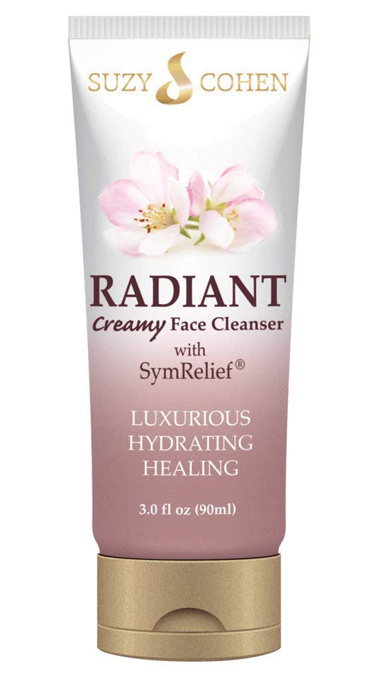 Script Essentials Radiant Creamy Cleanser bottle front label for hydration and glow