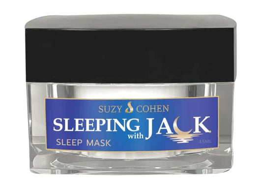 Script Essentials Suzy Cohen Sleeping with Jack Night Cream packaging highlights a clean, premium look for nightly hydration.