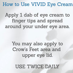 Script Essentials VIVID Eye Cream application, gentle patting around the orbital bone.