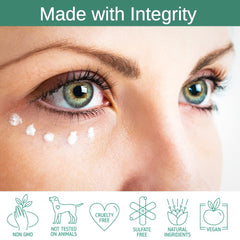 Script Essentials VIVID Eye Cream swirl, rich formula delivering hydration and brightness.
