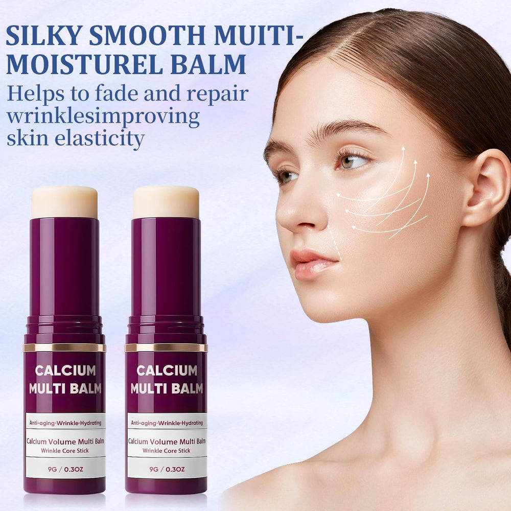 Scrlous Calcium Multi Balm applied to hand for instant moisturization.