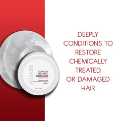Close-up of Scruples Complete Recovery Masque jar with creamy conditioning formula.