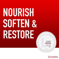 Wet hair being treated with Scruples masque during routine application.