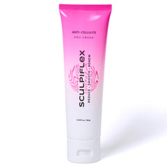 SCULPIFLEX anti-cellulite cream tube smooths texture and hydrates skin.