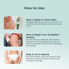 SCULPIFLEX smooth-skin finish after application promotes a radiant look.
