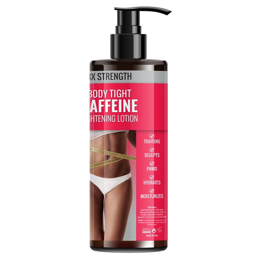 SCULPT 3X Body Tightening Lotion texture close-up shows creamy, quick-absorb formula.
