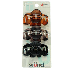 Scunci Effortless Beauty Jaw Clip closeup, secure grip for thick hair.