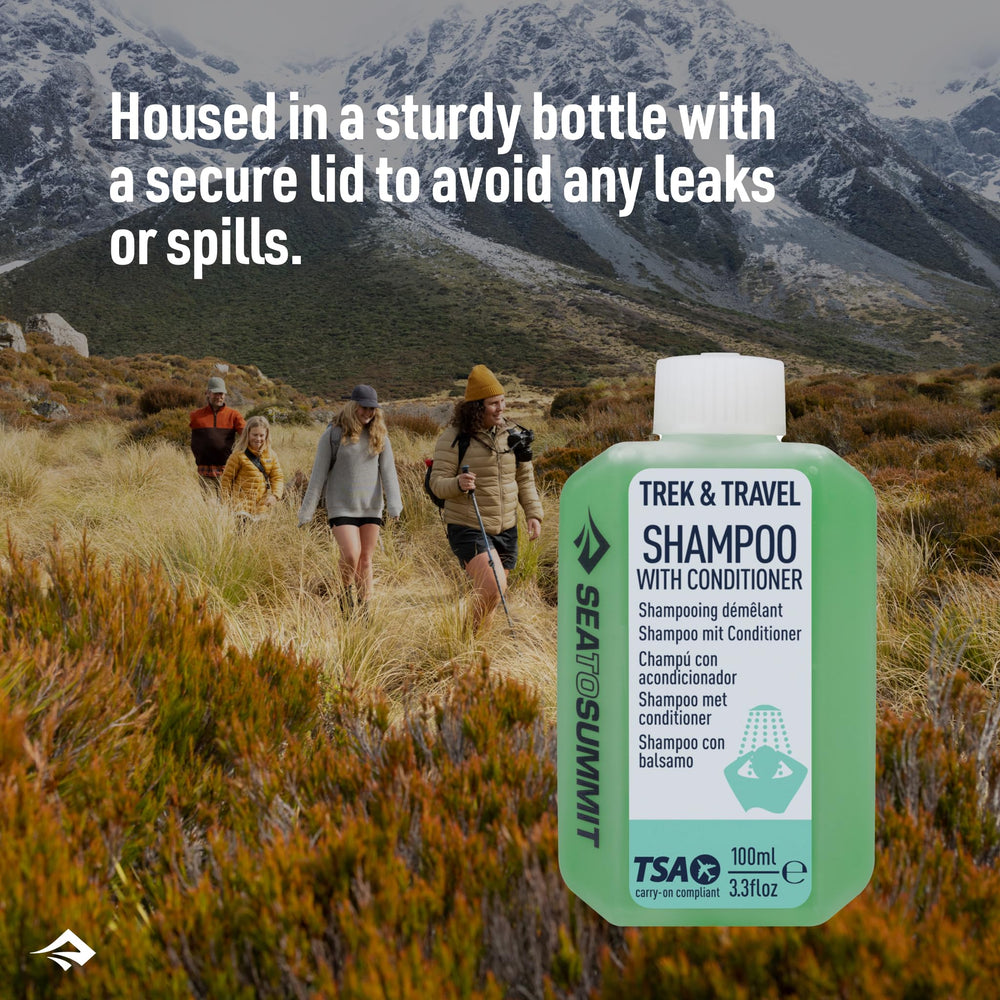 TSA approved Sea to Summit bottle, ideal for carry-on travel
