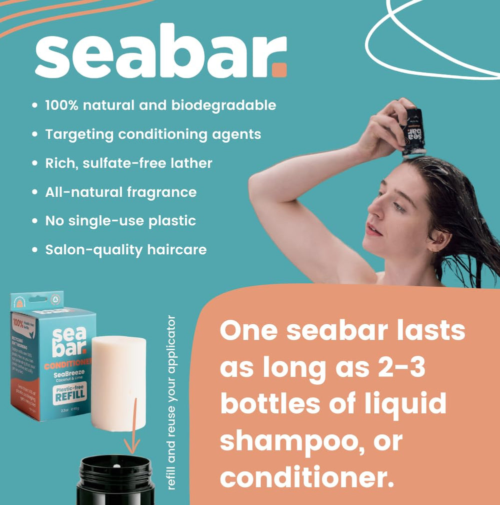 SeaBar applicator close-up highlighting mess-free, precise application for easier styling