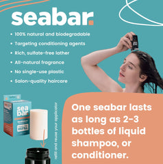 SeaBar applicator close-up highlighting mess-free, precise application for easier styling