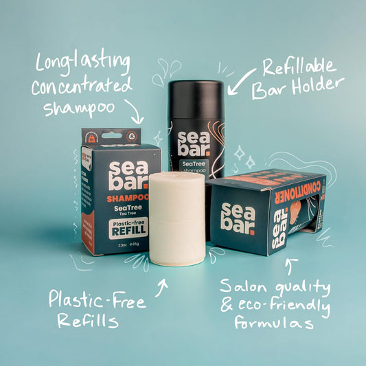 SeaBar shampoo bar applicator close-up highlighting precise application.