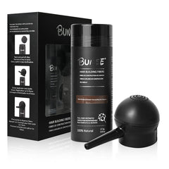 Seaboll hair-building fibers in dark brown kit for natural, seamless coverage.