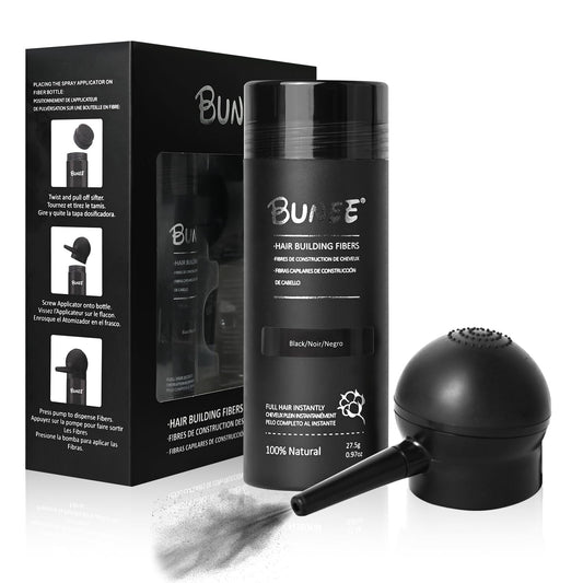 Seaboll hair fibers application mist demonstrates precise mist for natural coverage.