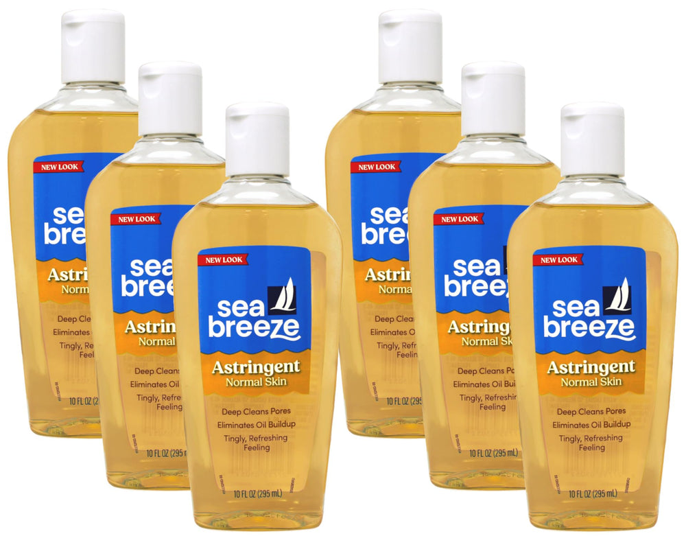 Seabreeze Astringent bottle on counter for daily pore-cleanse routine.