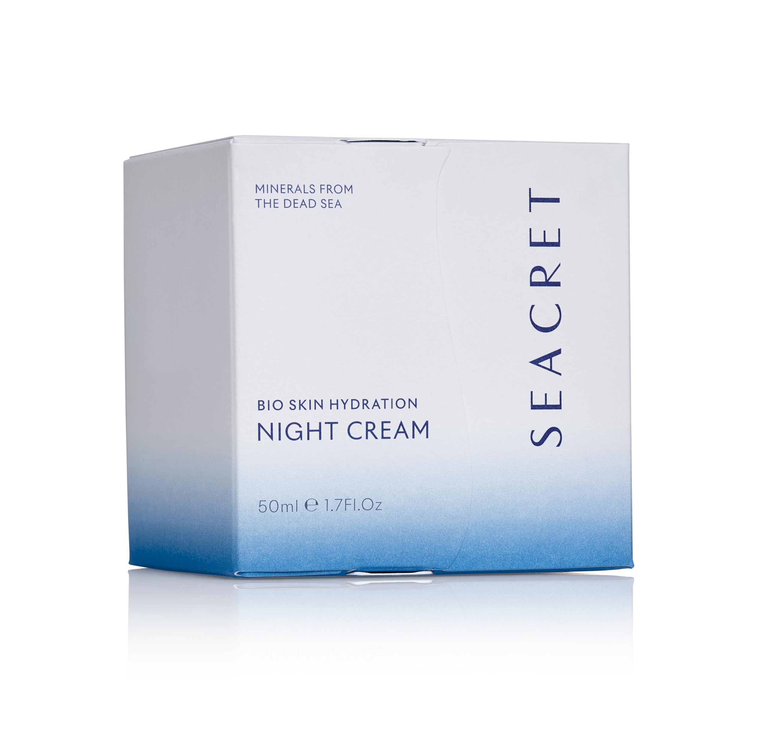 SEACRET Bio Skin Hydration Night Cream jar closeup with creamy, non-greasy feel.