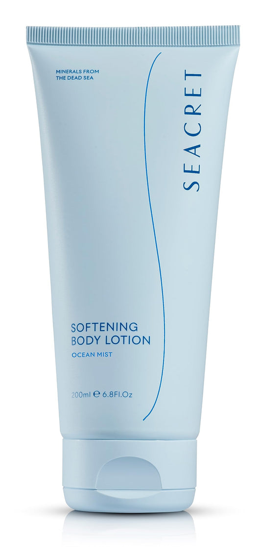 SEACRET body lotion bottle with lightweight, fast-absorbing formula for dry skin