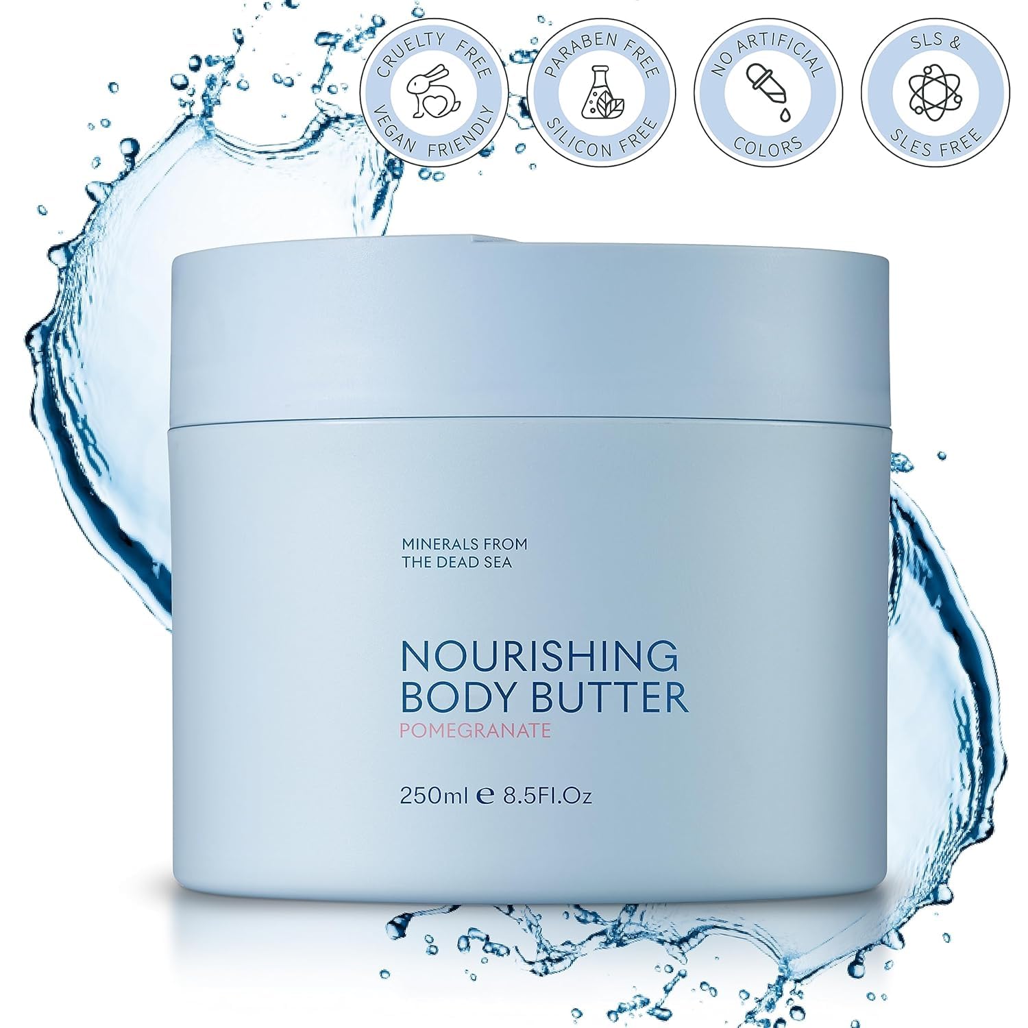 SEACRET Pomegranate body butter close-up shows rich, creamy texture