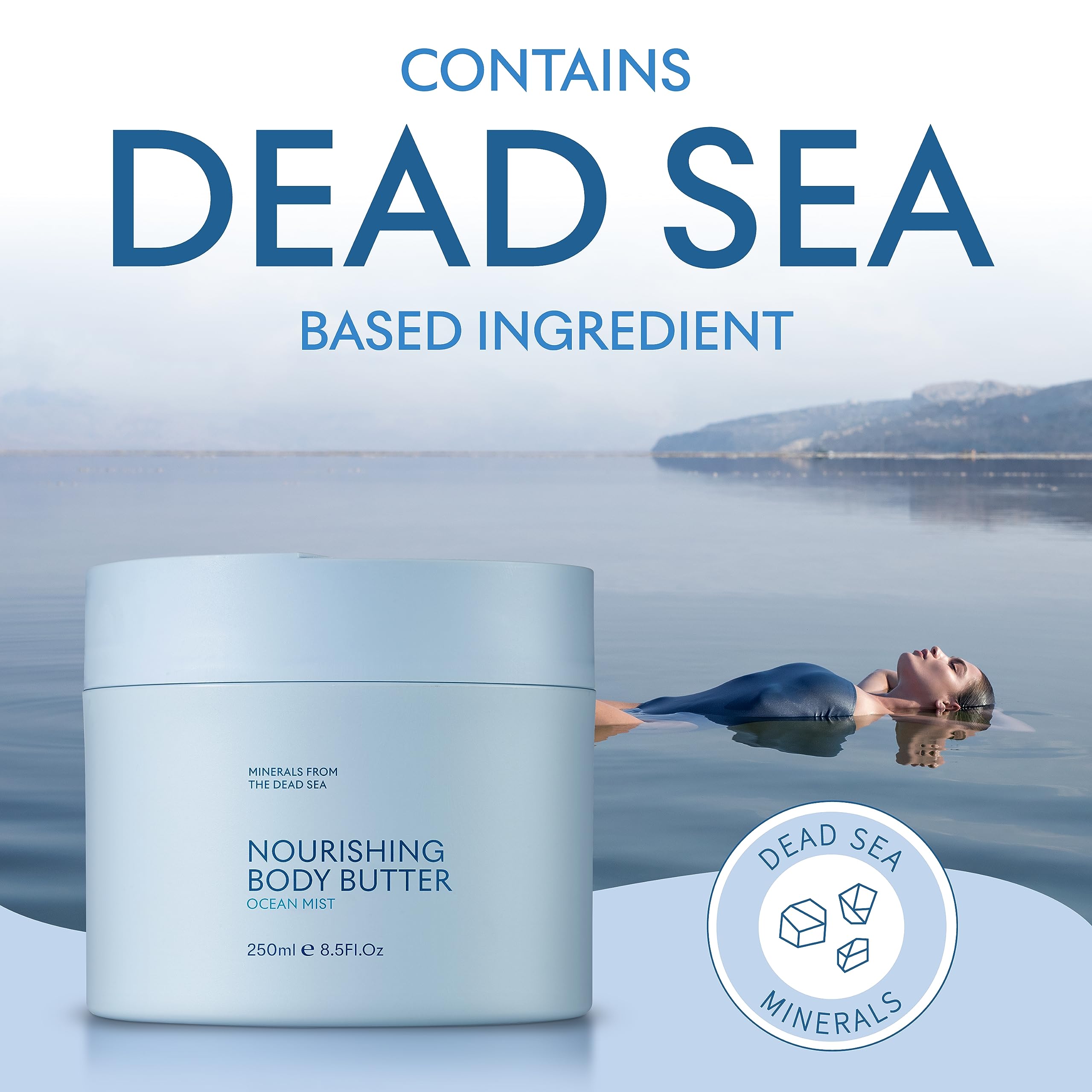After-shower use of SEACRET body butter for rapid hydration