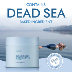 After-shower use of SEACRET body butter for rapid hydration