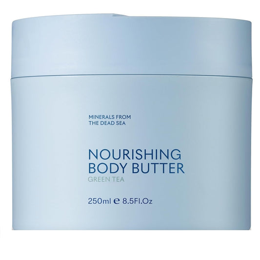 SEACRET Minerals Dead Sea Body Butter Green Tea with creamy texture for deep hydration.