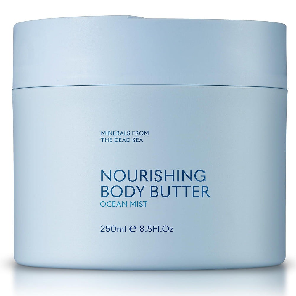 SEACRET Minerals Dead Sea Body Butter Ocean Mist jar showing velvety texture and quick absorption