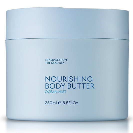 SEACRET Minerals Dead Sea Body Butter Ocean Mist jar showing velvety texture and quick absorption