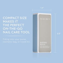 SEACRET Minerals Professional Nail Buffer Block pack of 2 for home and travel care