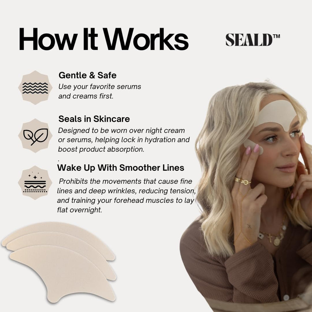 Close-up of SEALD adhesive showing gentle latex-free material for sensitive skin.