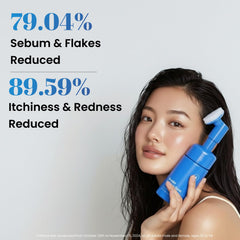 Seapuri Bubble Tonic mint cooling visual emphasizes soothing relief for irritated scalps.