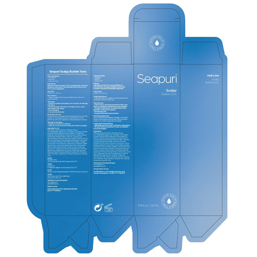 Seapuri Bubble Tonic no-residue finish supports comfortable days between washes.