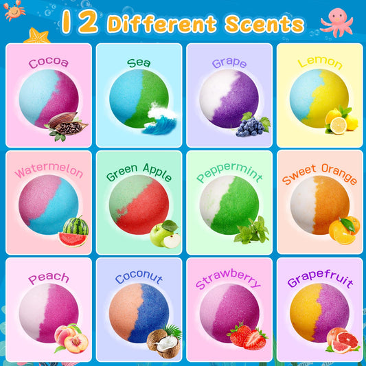 SeasonBliss bath bombs hide a collectible toy inside each 32mm ball for added excitement.