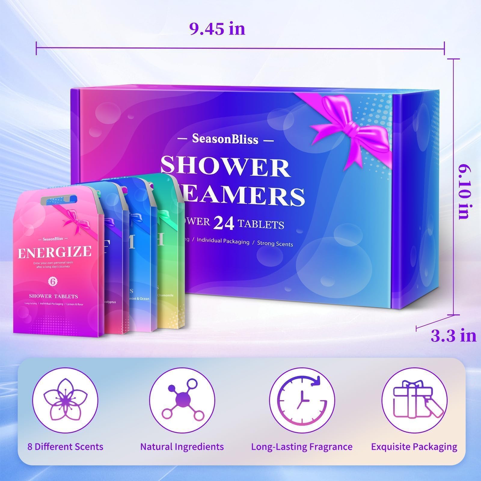 SeasonBliss Jasmine shower steamer for a calming morning routine
