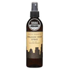 Seattle Pomade Co hair spray bottle delivering all-day light hold