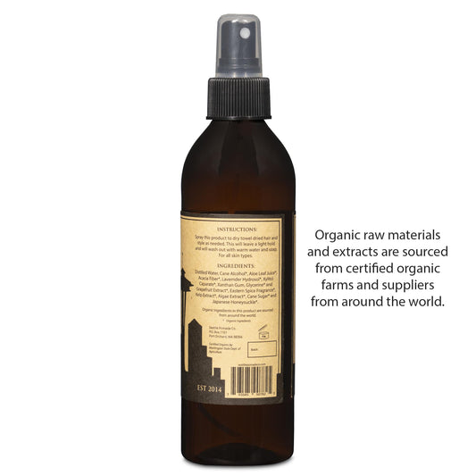 Seattle Pomade Co organic aloe formula applied for scalp nourishment
