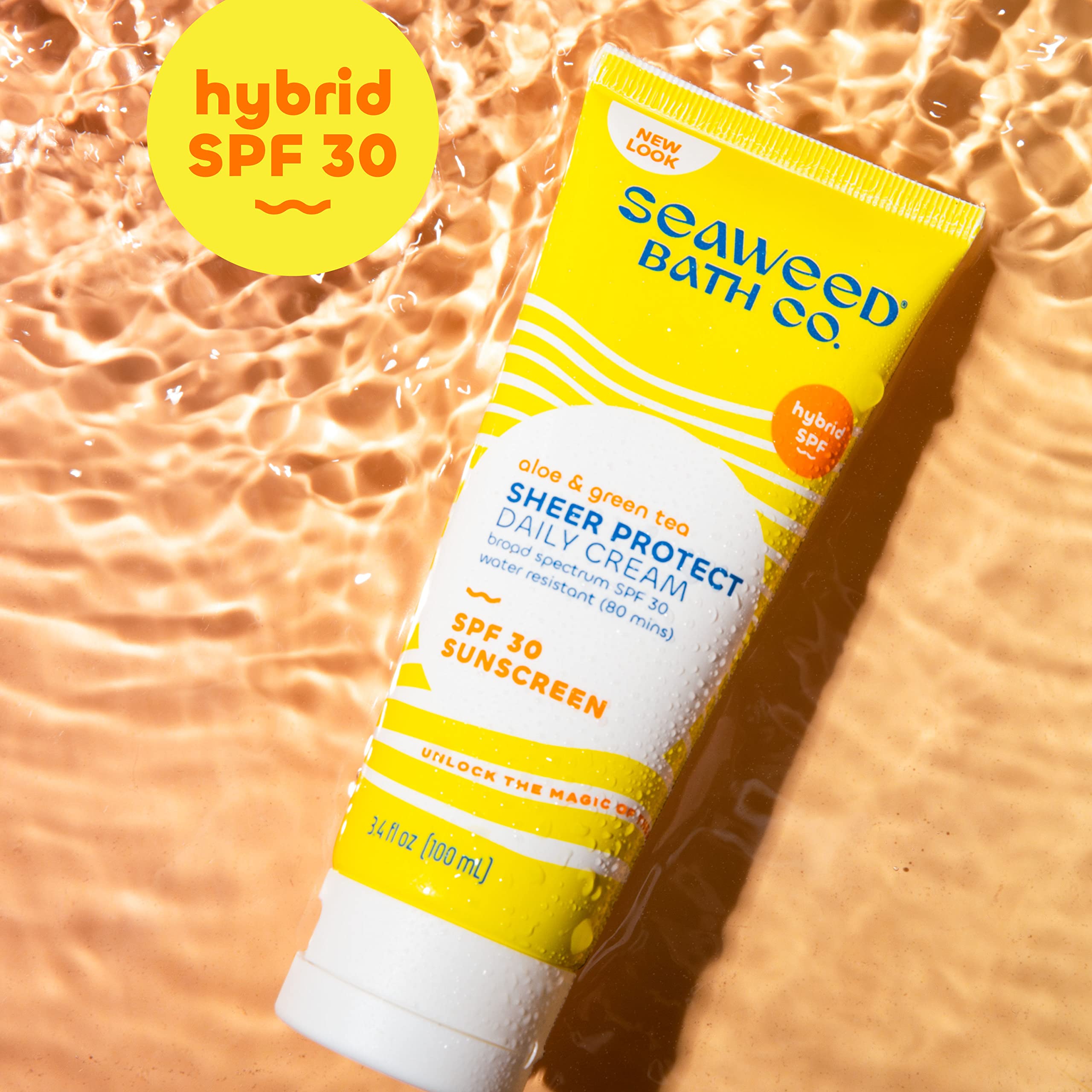Seaweed Bath Co. beach-ready packaging ideal for travel.