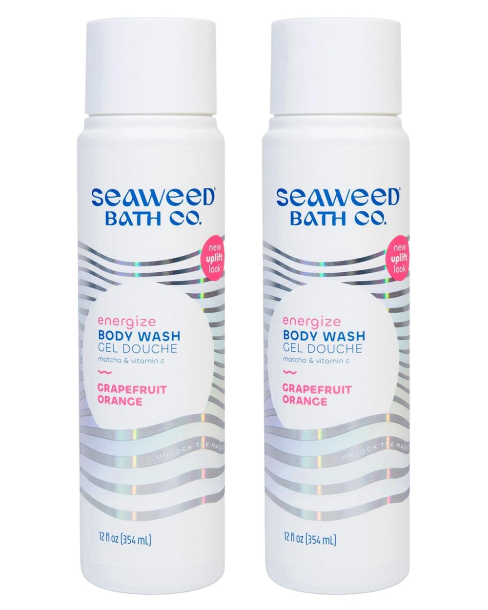 Seaweed Bath Co Energize Grapefruit Orange bottle with refreshing cleanse and uplifting scent.