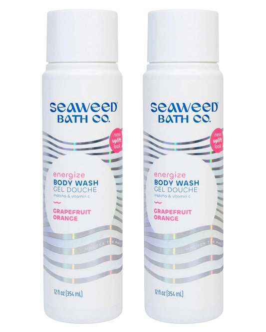 Seaweed Bath Co Energize Grapefruit Orange bottle with refreshing cleanse and uplifting scent.