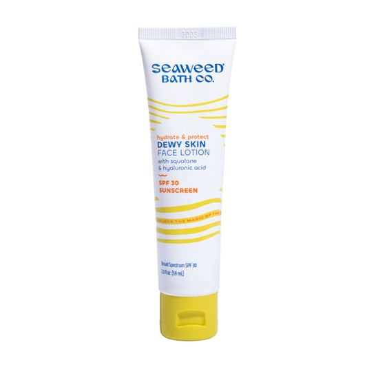 The Seaweed Bath Co. Hydrate & Protect SPF 30 tube front for daily sun protection.