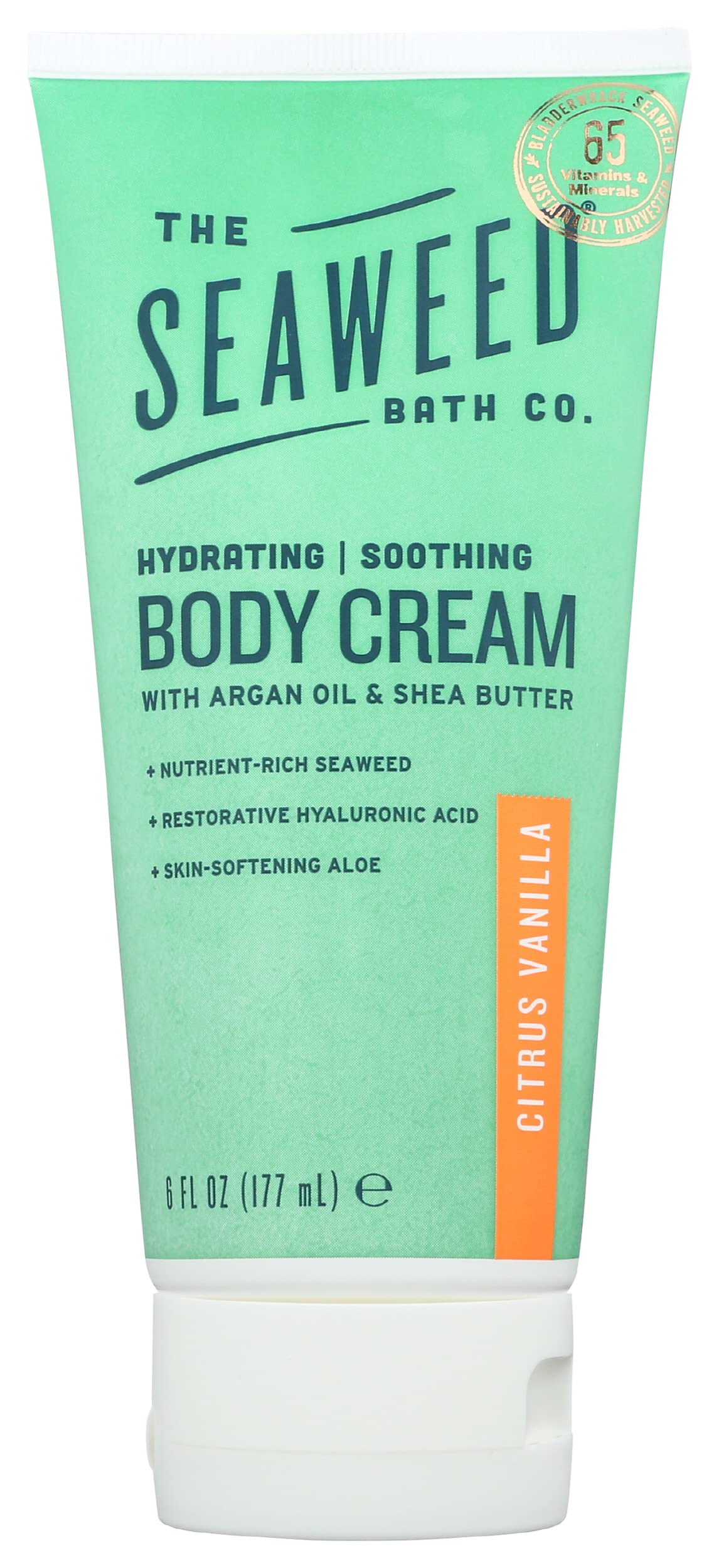 The Seaweed Bath Co. hydrating body cream in citrus vanilla fragrance for nourished, soft skin