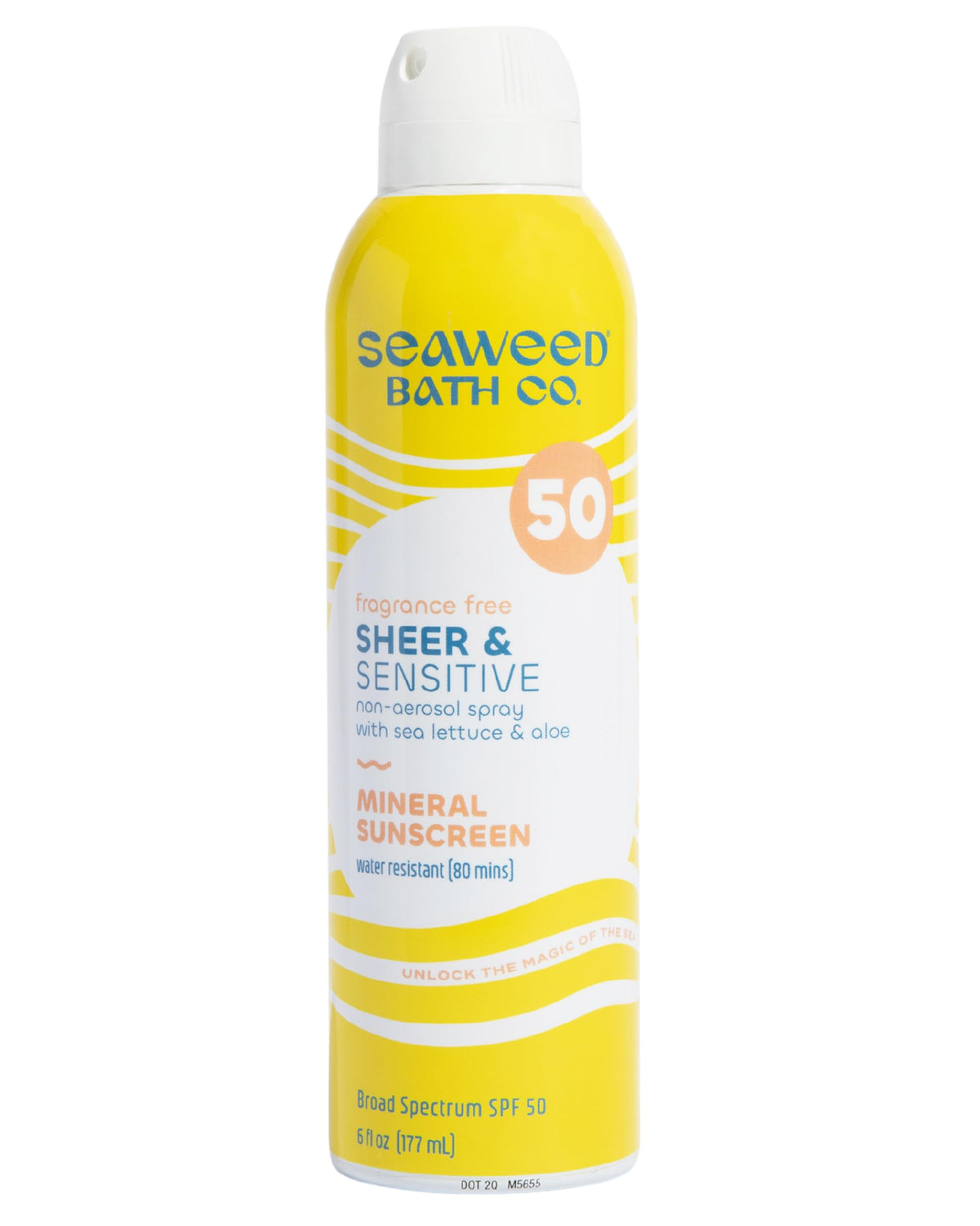 The Seaweed Bath Co. SPF 50 spray gives a sheer shield for face and body.