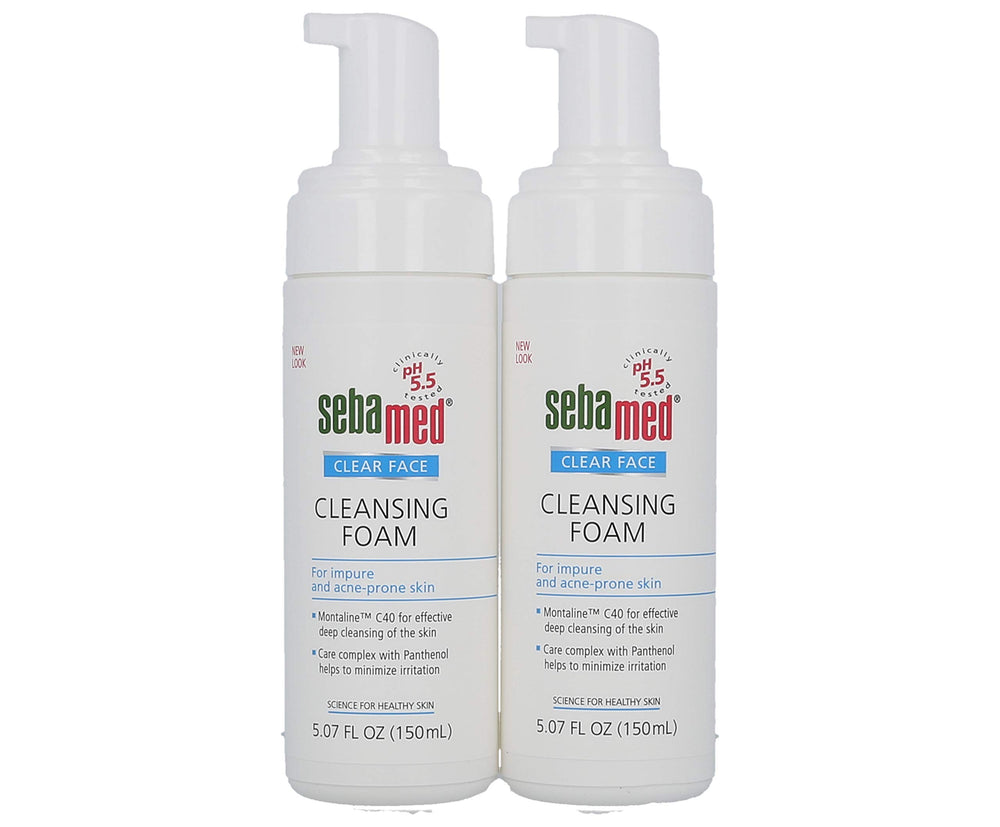 Sebamed Clear Face Cleansing Foam bottle for daily oily skin balance.