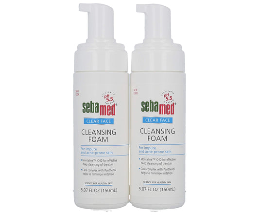 Sebamed Clear Face Cleansing Foam bottle for daily oily skin balance.