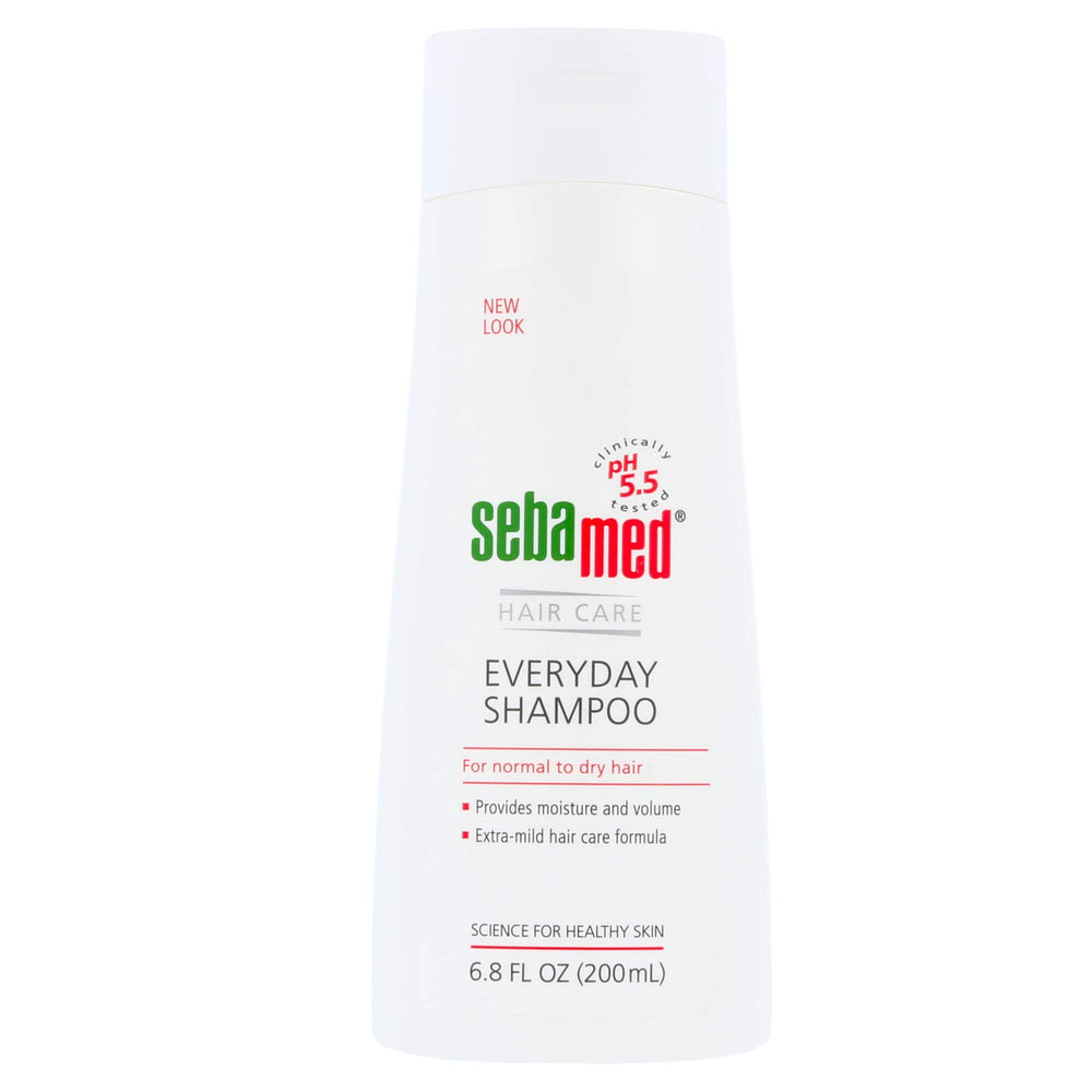 Sebamed Every-Day Shampoo bottle front with pH 5.5 balance for gentle daily cleansing.