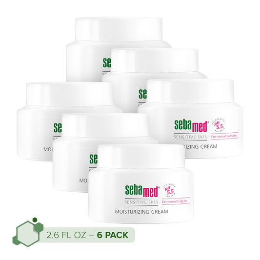 SEBAMED Moisturizing Face Cream bottle for sensitive skin delivering lasting hydration.