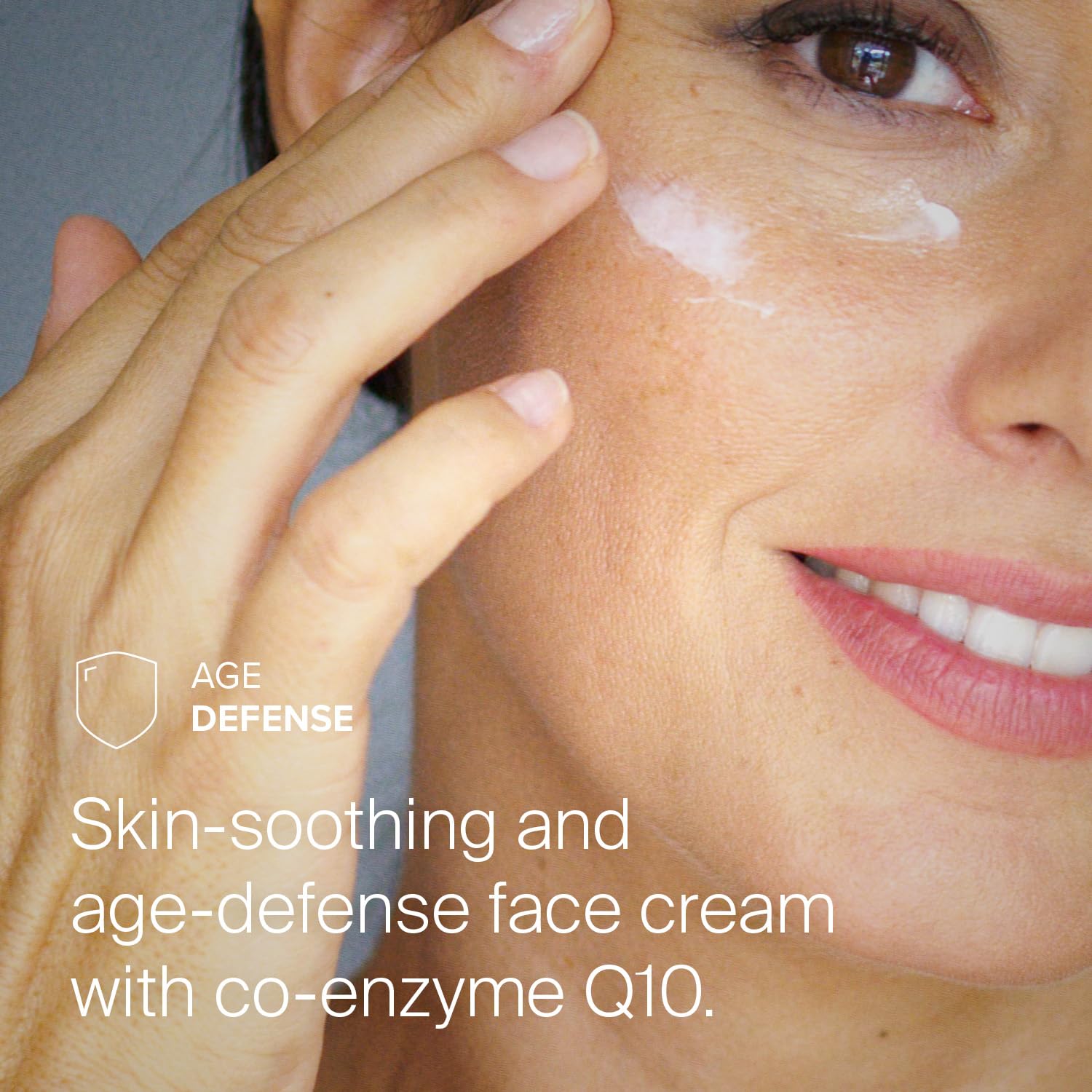 Applying SEBAMED Q10 Protection Cream to clean skin for nourishment